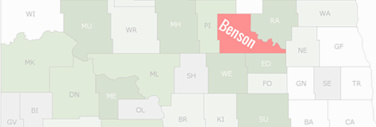 Benson County Map