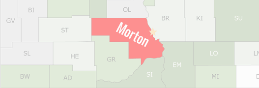 Morton County Map