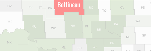 Bottineau County Map