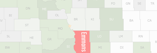 Emmons County Map