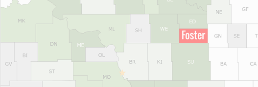 Foster County Map